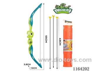 Cartoon dinosaur bow and arrow with quiver (55cm)