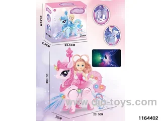 Electric Unicorn Sits Barbie Princess