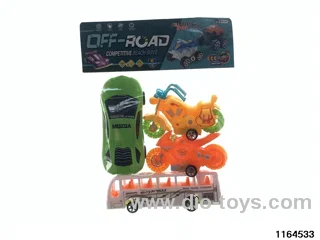 pull back Bus. Motorbike. Model car