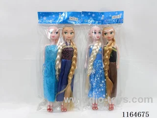 11.5-inch body long braid ice and snow double doll Barbie