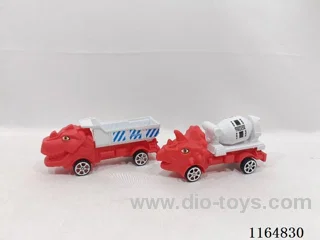 2 Pull-back dinosaur engineering vehicles