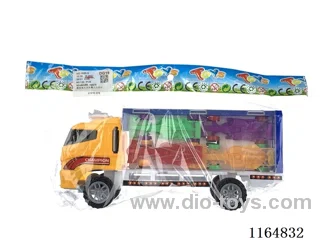 The inertia tractor train carries eight wagons