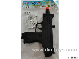 Gun with badge