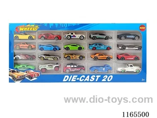 1:64 20PCS free wheel alloy car