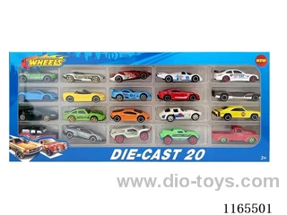 1:64 20PCS free wheel alloy car