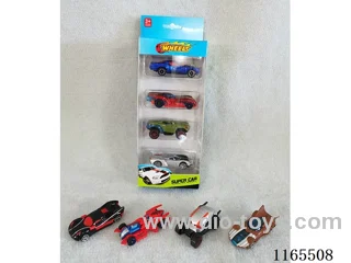 4PCS 1:64  free wheel alloy car（8 mixed）