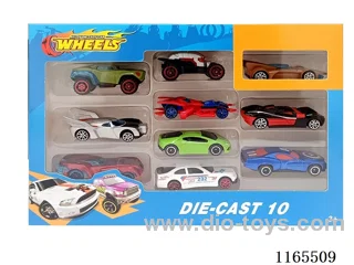 10PCS 1:64  free wheel alloy car