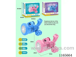 Gatling 10 holes bubble automatic bubble gun with light