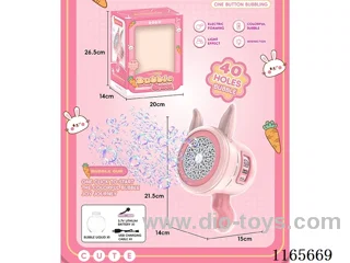 40 holes pink rabbit electric bubble machine (rechargeable version with lithium battery)
