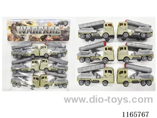 6PCS pull back Military Missile Vehicle