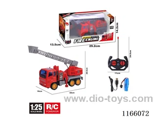 4ch rc fire fighting ladder truck
