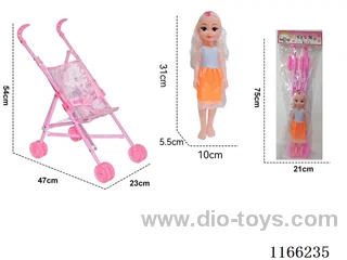 Baby stroller with doll