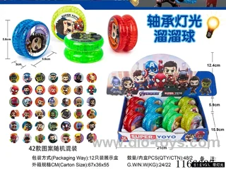 Avengers bearing lighted yo-yo 12PCS (pattern random mix)