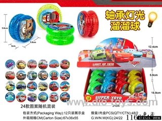 Cars bearing lighted yo-yo 12PCS (pattern random mix)