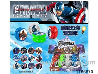 Team America bearing light yo-yo 12PCS (pattern random mix)