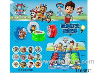 Woof team bearing lighted yo-yo 12PCS (pattern random mix)