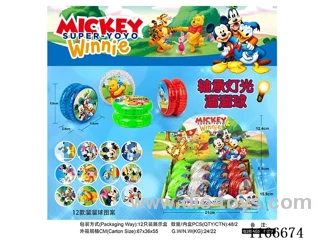 Disney bearing lighted yo-yo 12PCS (pattern random mix)