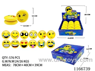 12 Emoji Lighted Clutch Yoyo in Solid Colours