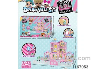Glow-in-the-dark DIY Villa Playhouse Castle Set 242PCS