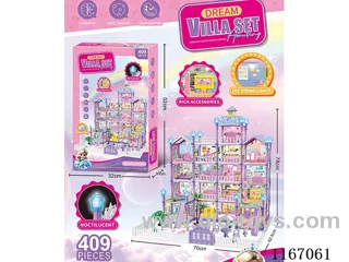 Glow-in-the-dark DIY Villa House Castle Set 409PCS