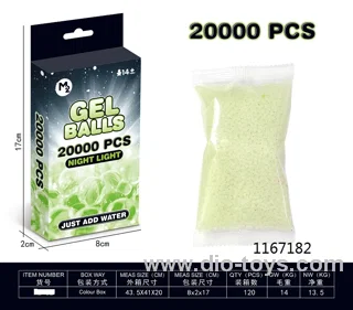 2000pcs luminous gel bullet in color box