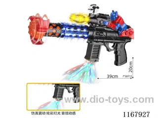 Black B/O Gun with Optimus Prime, Lights, Gunfire, Action