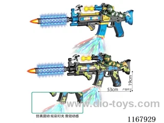 Painted B/O Gun with Soldier, Lights, Gunfire, Action (2-Colour Mix)
