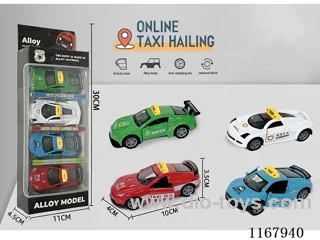 4PCS 1:43 Double Door Openable Alloy Pullback Car