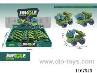 12PCS Inertial Military Dinosaur Vehicle