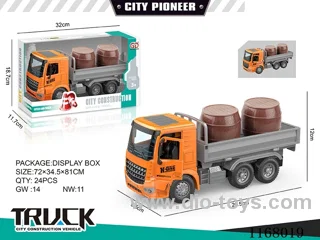 Inertia door-opening barrel truck