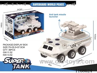 Sound and light inertial anti-tank missile launching vehicle