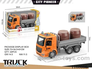 1:16 Inertia openable sound and light barrel truck (2 keys)