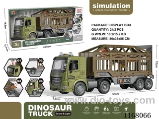 Inertia can open the door sound and light dinosaur car (grass green)