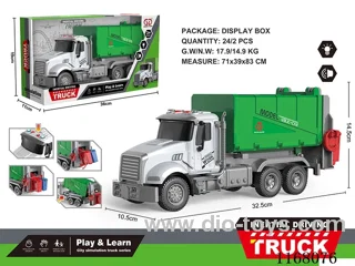 Inertia Acoustic Dump Truck (Pearl White) with 2 Bins