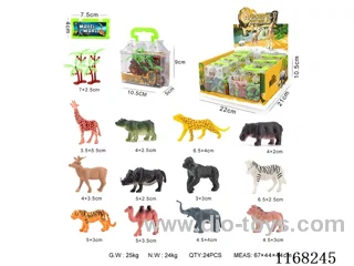 2.5’ Solid Animal 12pcs