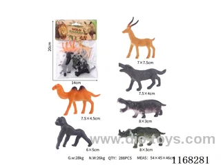 4’ Solid Animals 6pcs