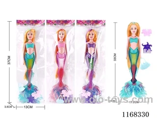 33.5CM Lighted Mermaid + 4 Animals (3 Colours Mixed) 2*AG13 included