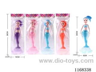 21.5cm Small Kylie Lights Mermaid Doll 4 Colours Mixed Pack