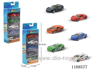 free wheel alloy car 5PCS