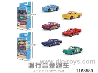 free wheel alloy car 3PCS
