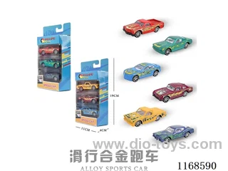 free wheel alloy car 3PCS
