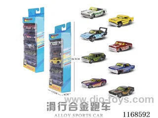 free wheel alloy car 5PCS