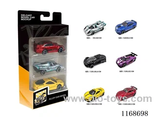 1:64 free wheel Alloy Cars 6's 3PCS