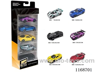 1:64 free wheel Alloy Cars 6 models 5PCS