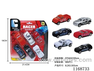 6 types of free wheel cars 6PCS