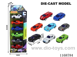 free wheel alloy cars 6PCS