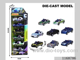 free wheel alloy cars 6PCS