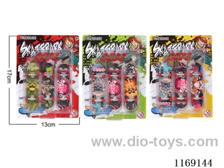Finger skateboard - Alloy base 3PCS (base graffiti pattern randomly mixed)