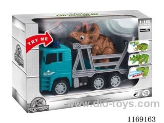 1:16 Inertia dinosaur car (car with sound and light, dinosaur with sound and light + spray)