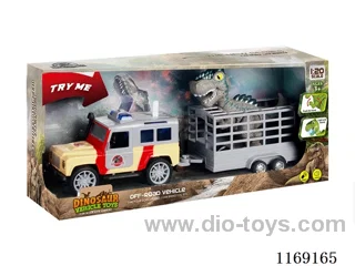 1:20 Inertia Jeep Dinosaur trailer (car with sound and light, dinosaur with sound and light)